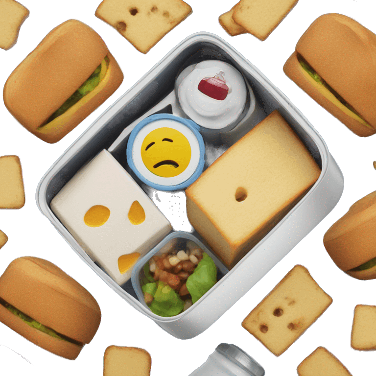 lunch box, instagram logo emoji