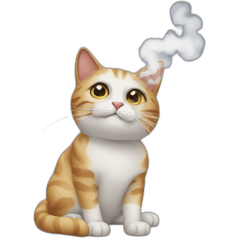 Cat smoke emoji