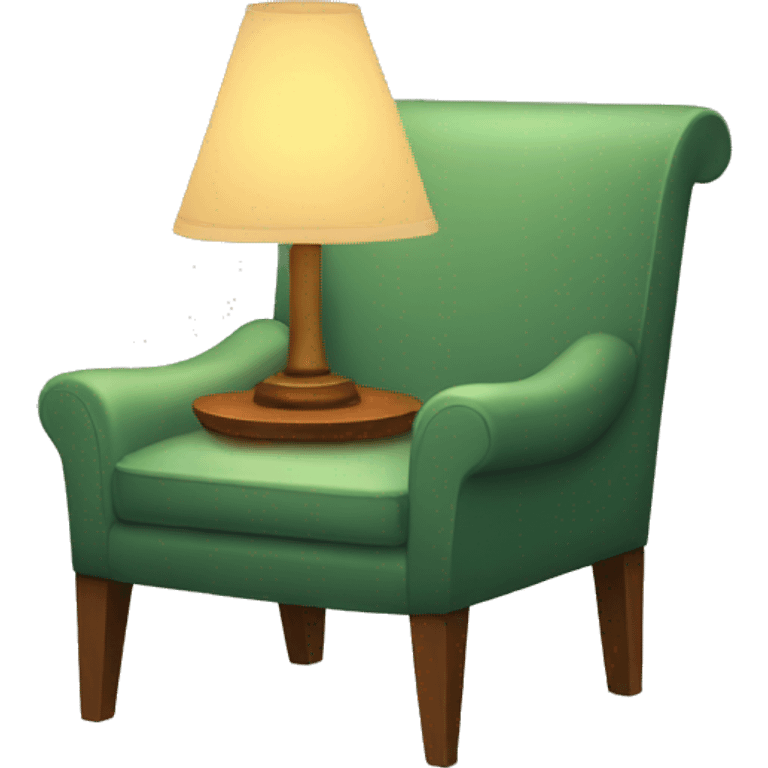 a chair with a lamp attached to it emoji