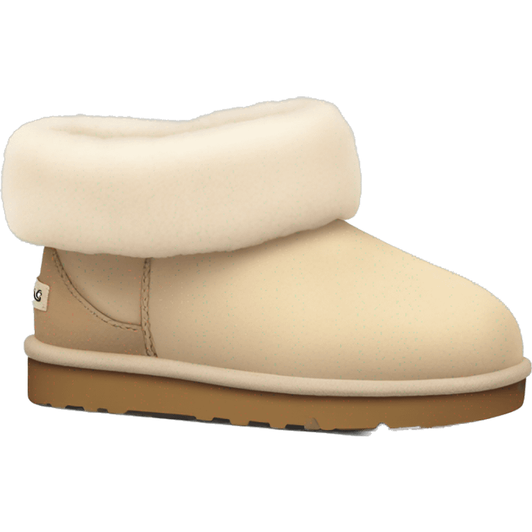 pastel beige cute ugg slippers emoji