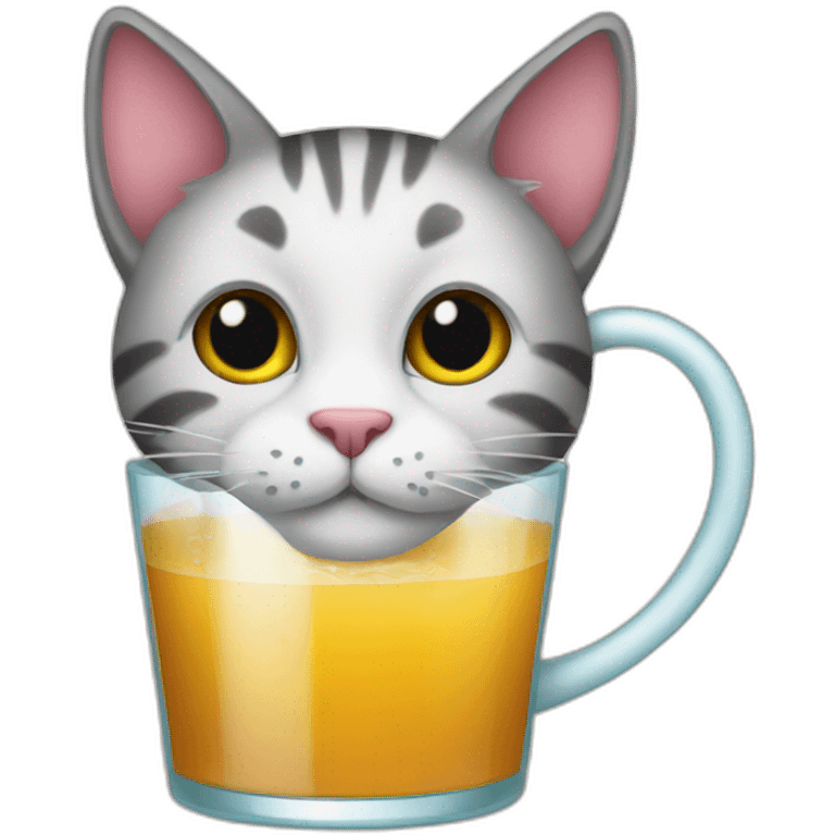 Cat drink emoji