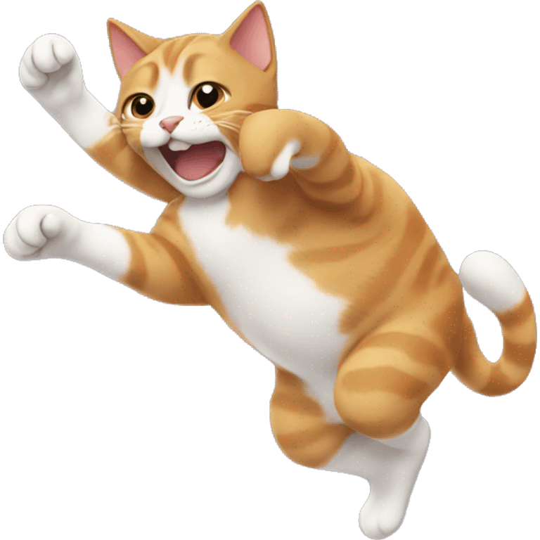 Cat doing backflip emoji