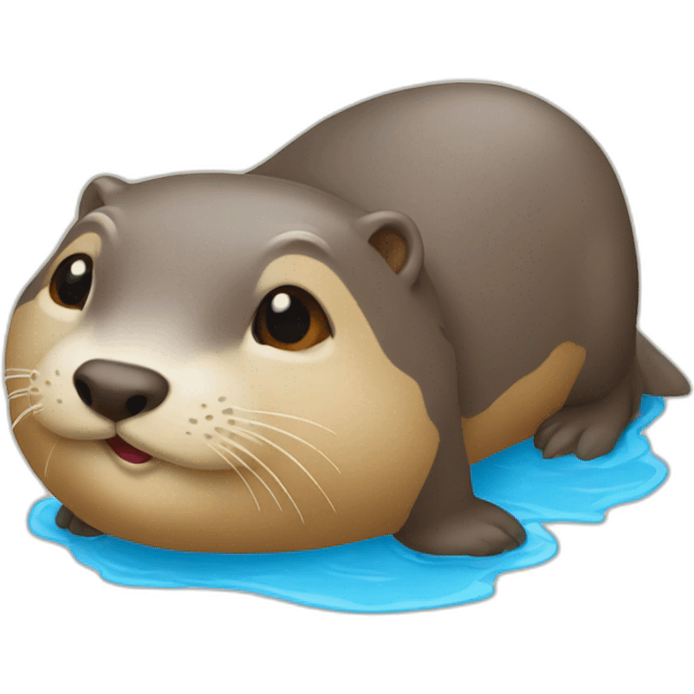 Loutre sur tortu emoji