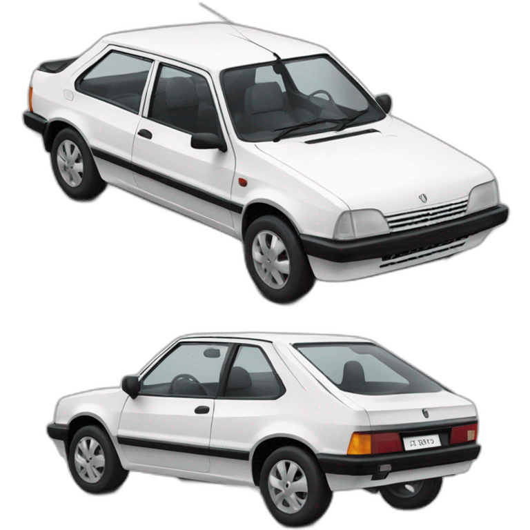 white peugeot 309 emoji