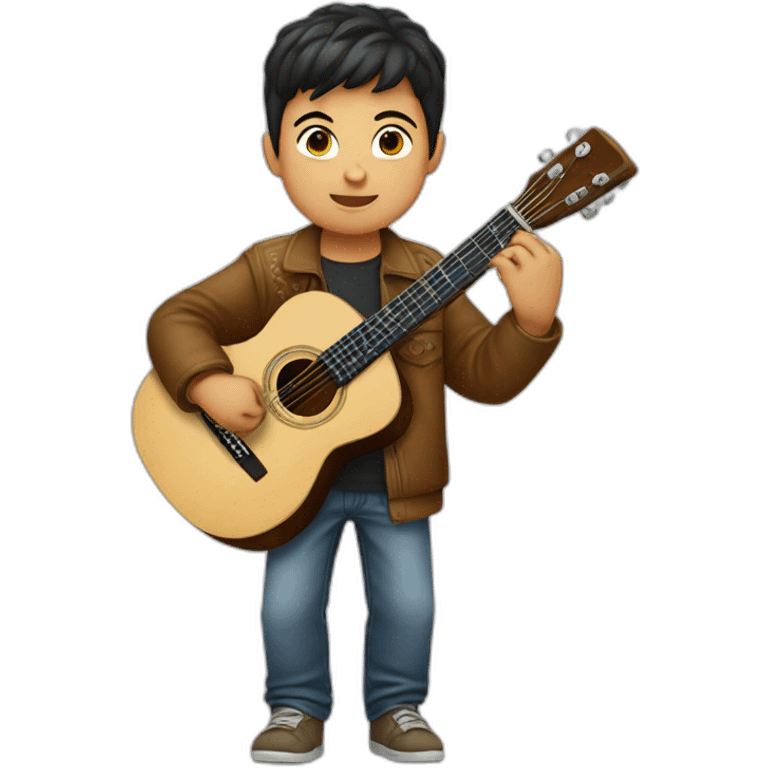 uzbek boy playing guitar  emoji