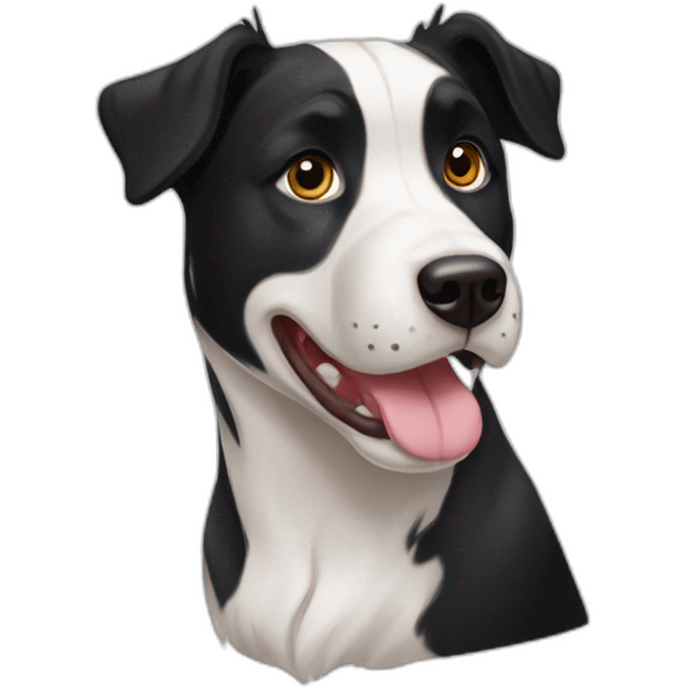 black-and-white-border-collie-american-bulldog emoji