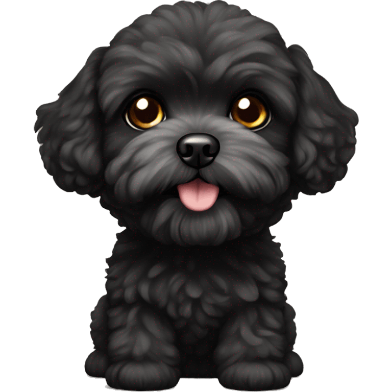 black maltipoo with brown eyes emoji