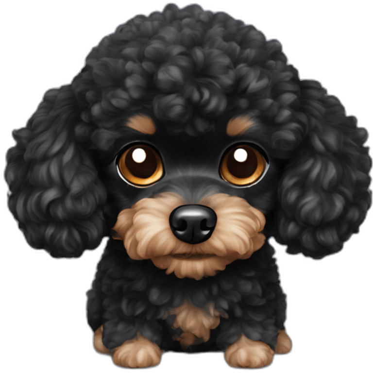 black toy poodle chihuahua small fluffy dog emoji