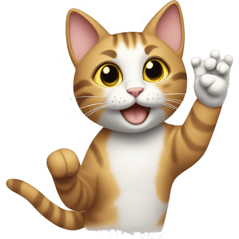 Cat giving high five emoji