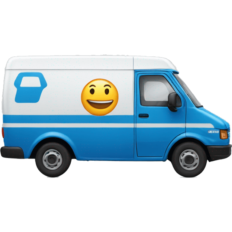 Delivery van amazon blue emoji