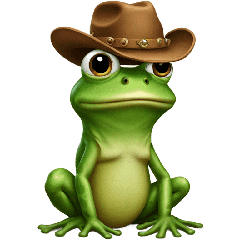 Cowboy frog emoji