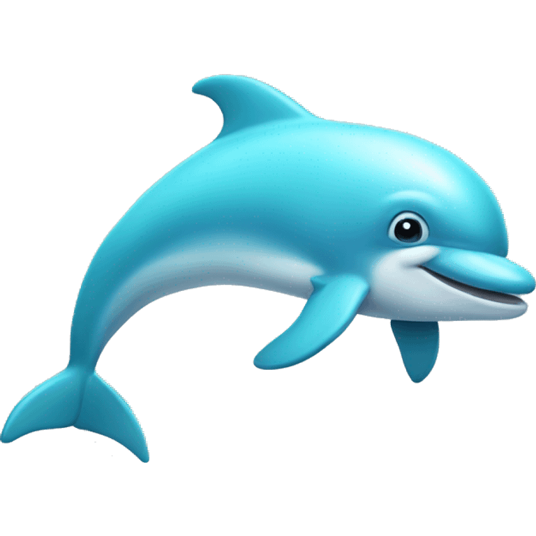 pastel aqua blue dolphin  emoji