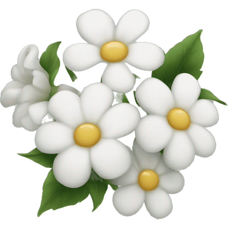 white flowers emoji