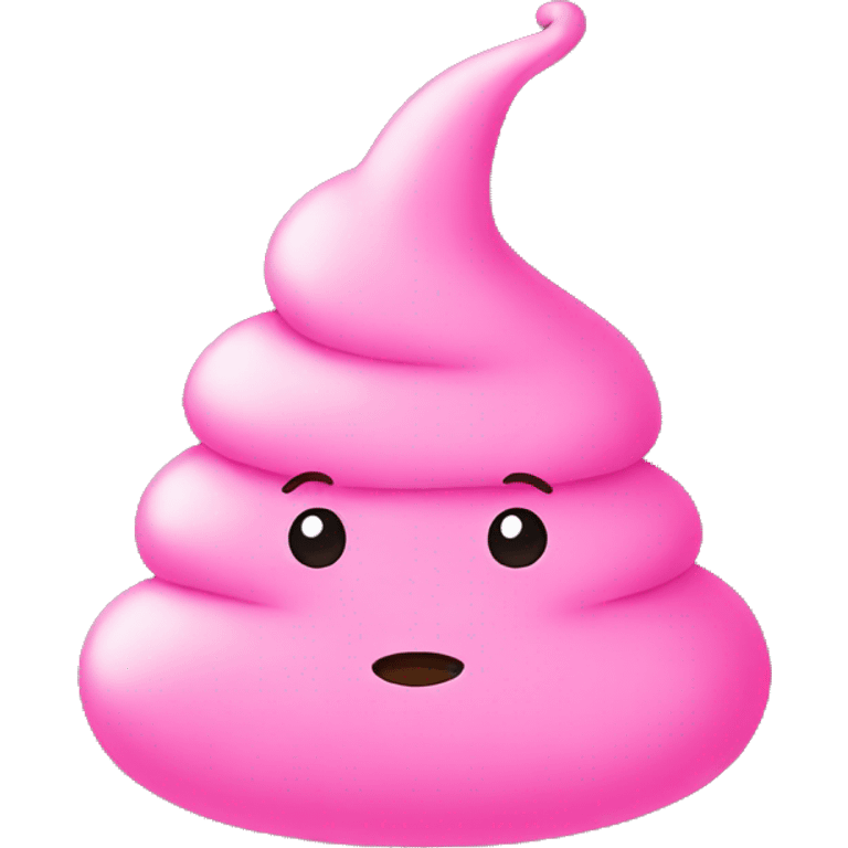 A pink poop emoji