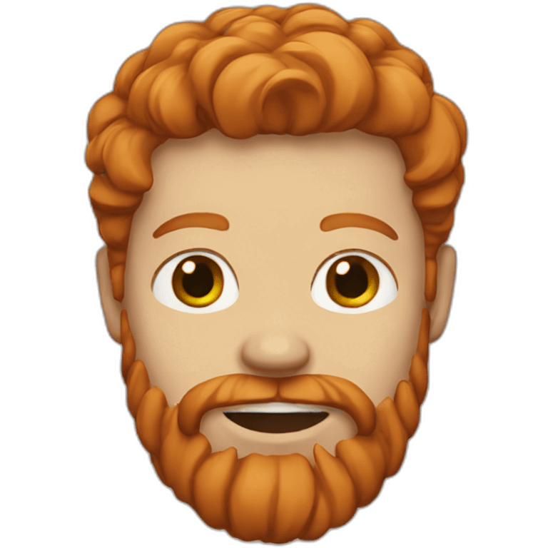 Redhead men ginger with beard emoji