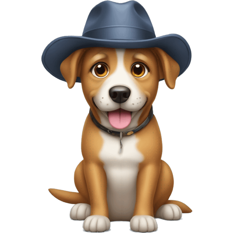 dog with a hat emoji