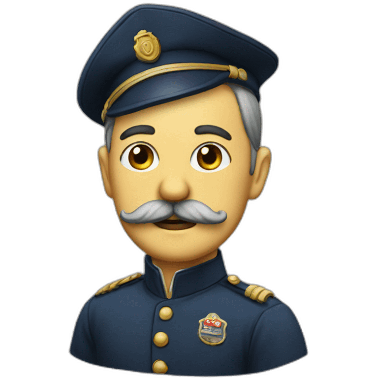 Man with a mustache in an old uniform  emoji