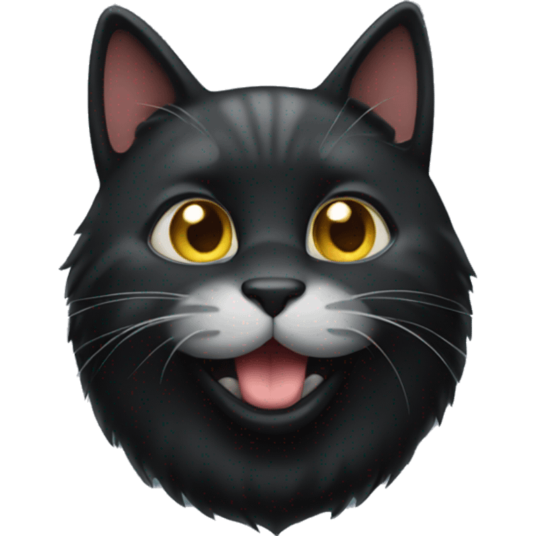 apple iphone emoji black cat happy emoji