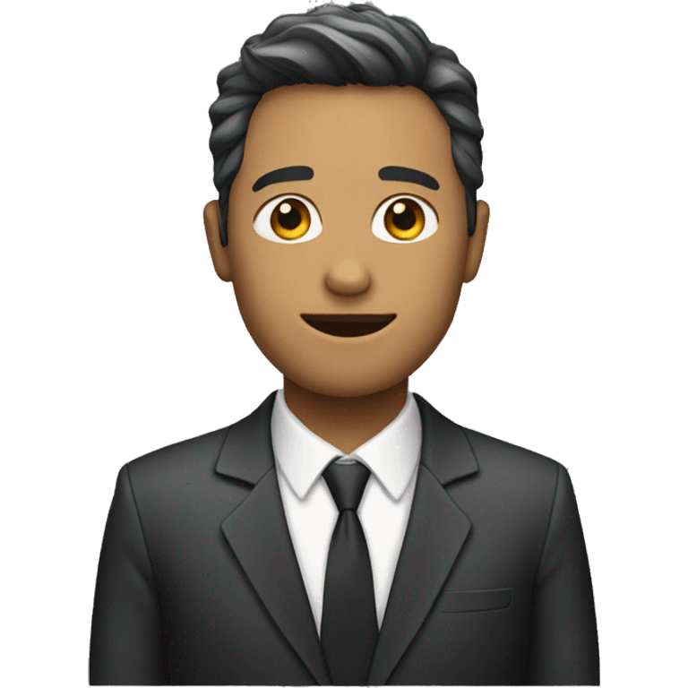 a person wearing a suit, only the top half emoji