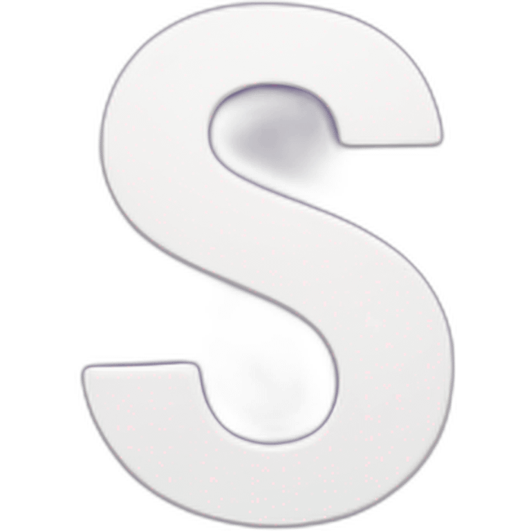 White letter s on a purple background emoji