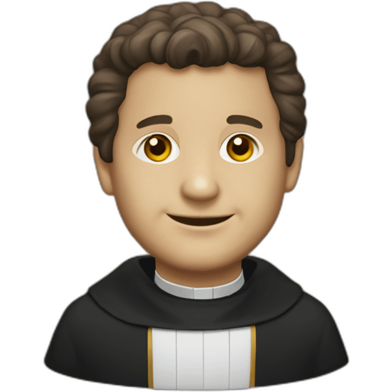 Don Bosco with a priest suit emoji