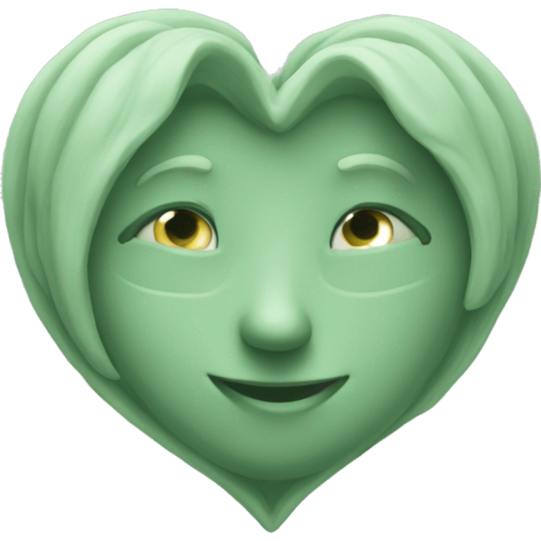 sage green heart emoji