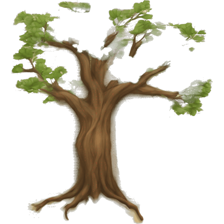 A tree rooted in an open Bible emoji