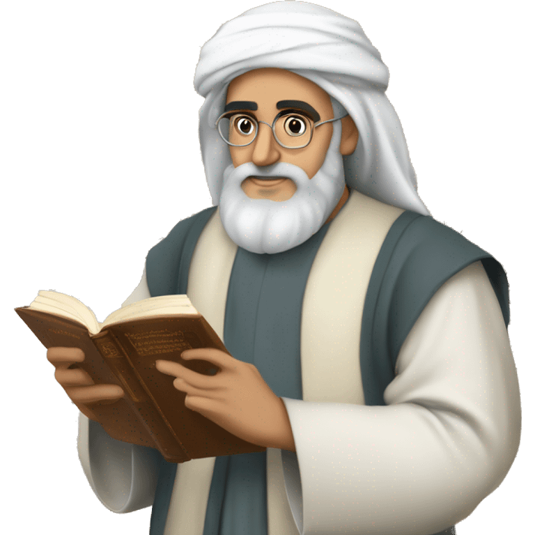 Nizami Ganjavi persian medieval author with a book in hands emoji