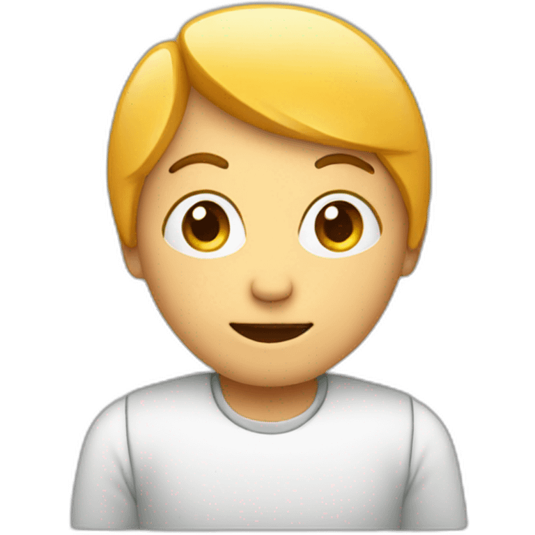 A person behind a computer emoji