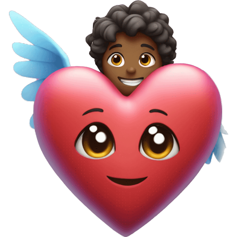 Heart flying with magic  emoji