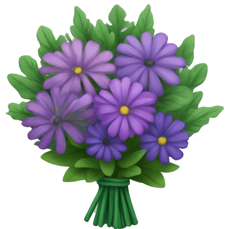 Green and purple bouquet  emoji