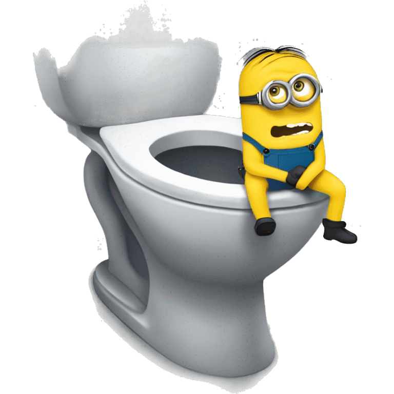 Minion stuck in a toilet emoji