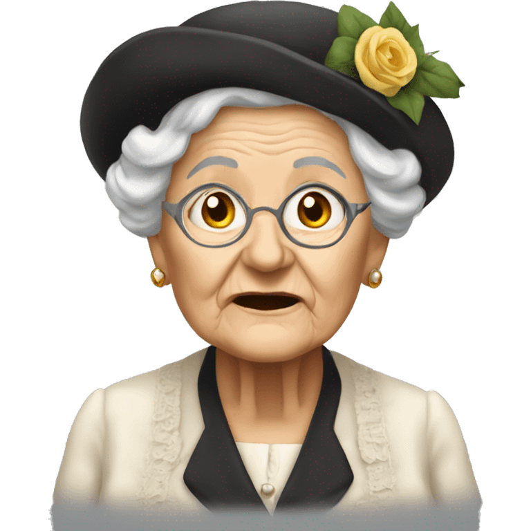 Titanic old lady emoji