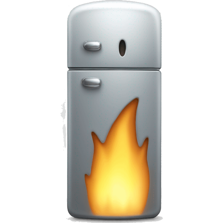 Lighter in a refrigerator  emoji