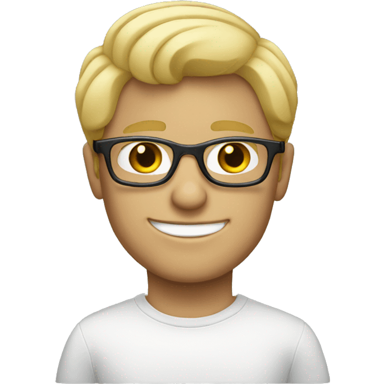 blond guy with glasses emoji