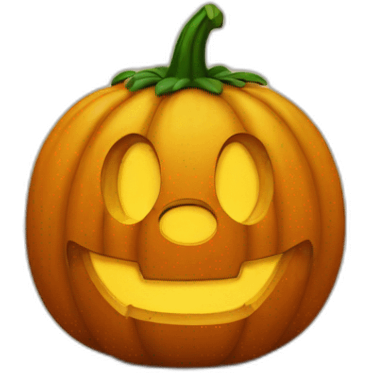 Pumpkin Mickey mouse emoji