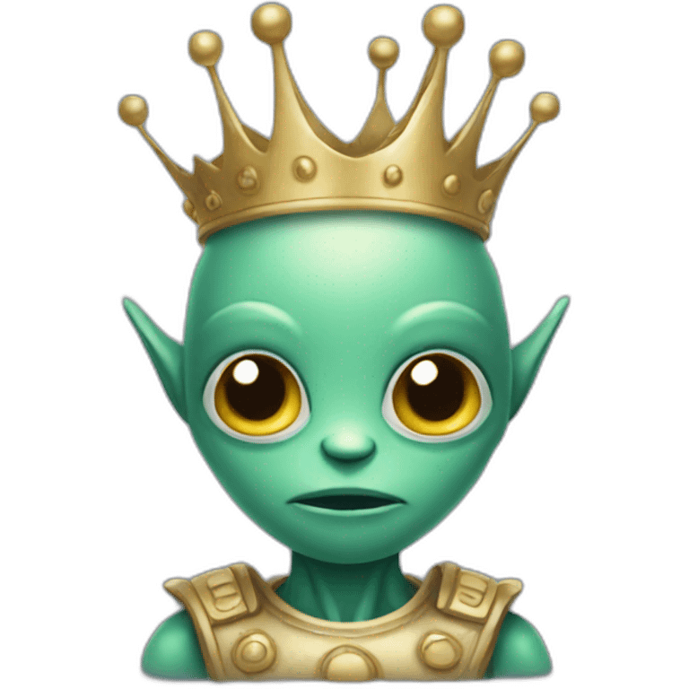 Alien with crown emoji