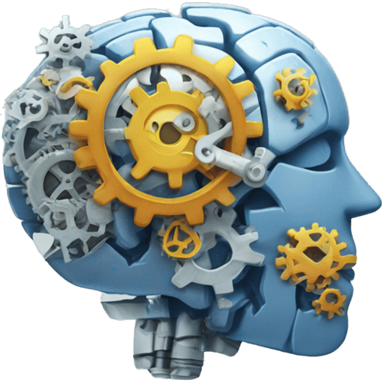 technological brain with working cogs emoji