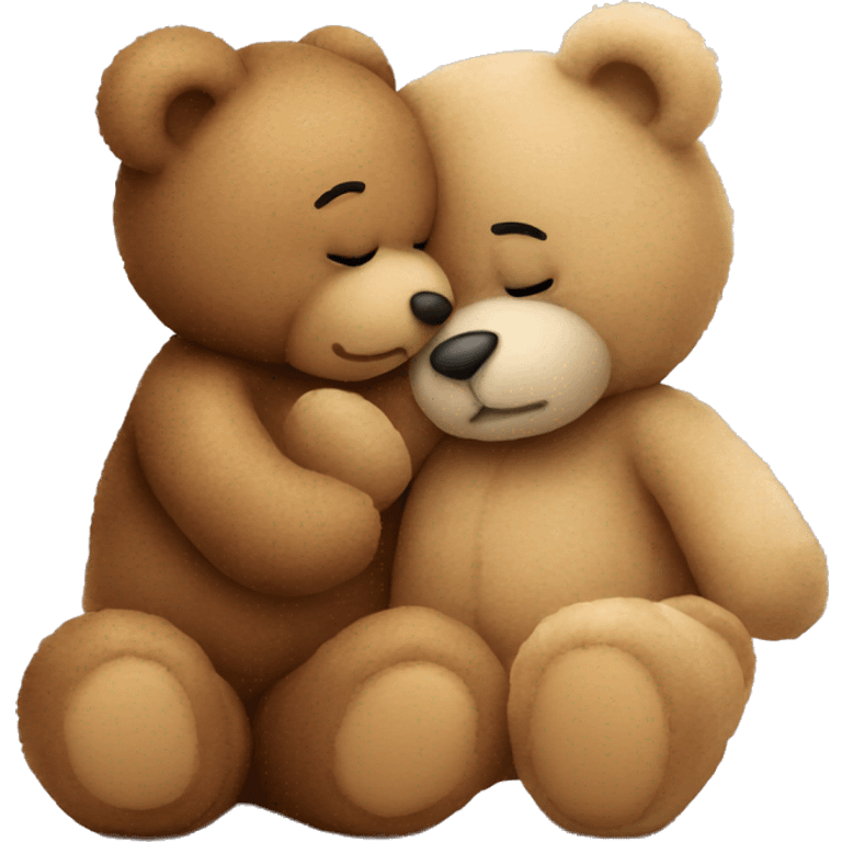 teddy bear kissing another teddy bear emoji