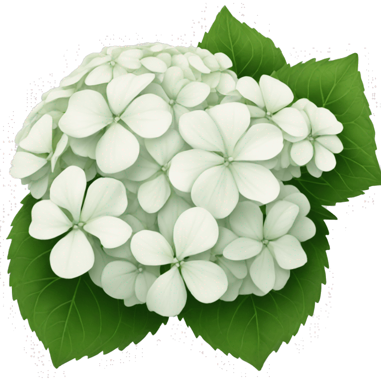 white hydrangeas emoji