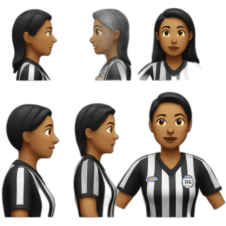 woman soccer referee emoji