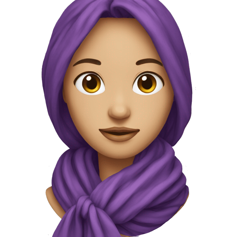 purple bow scarf emoji