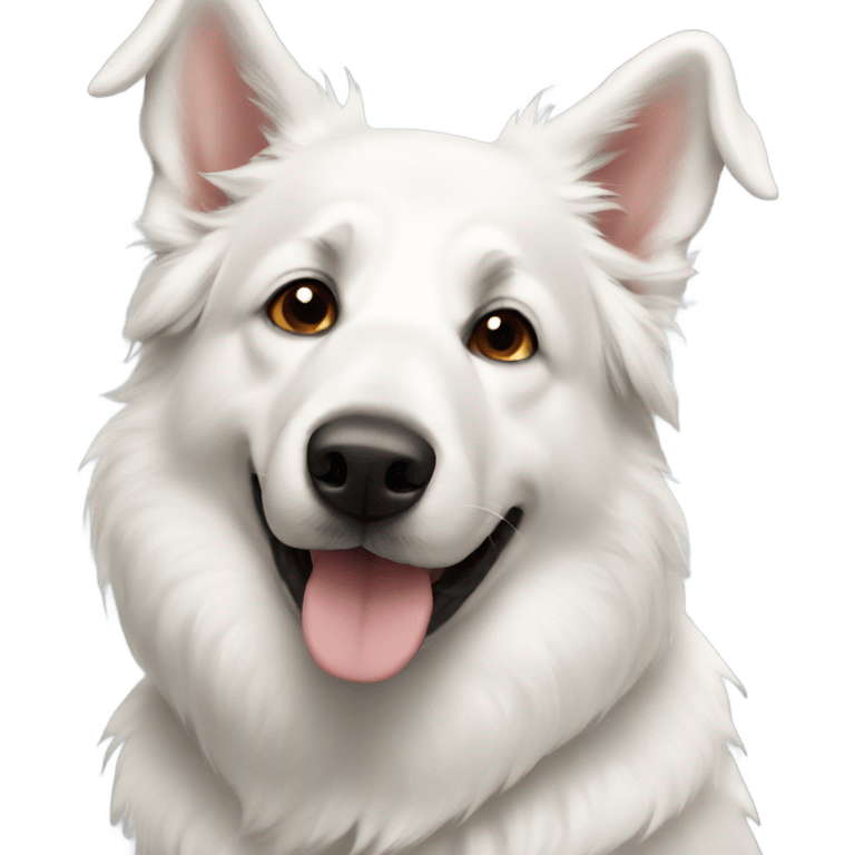 three white shepherds emoji