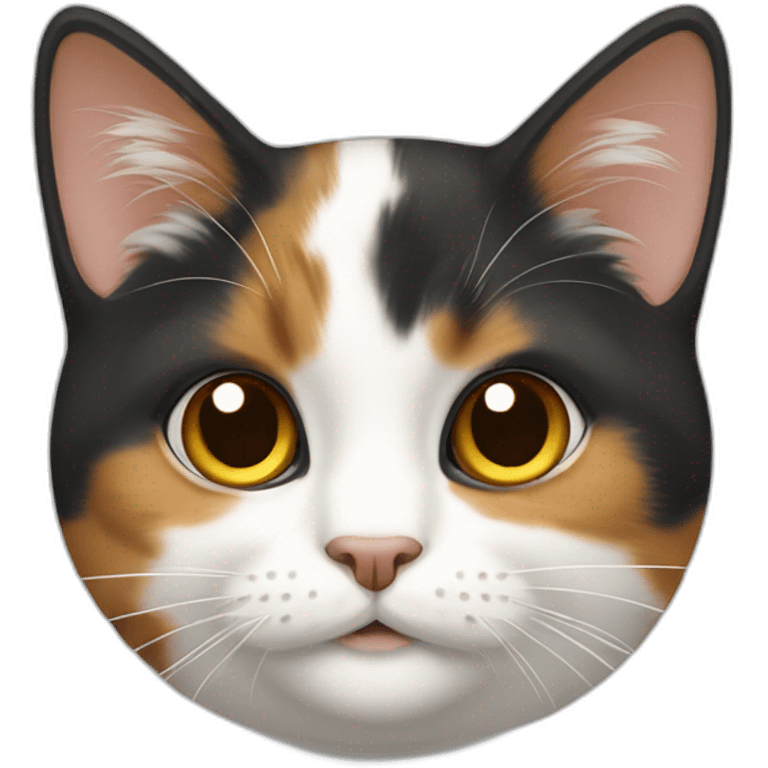 calico cat mostly white emoji