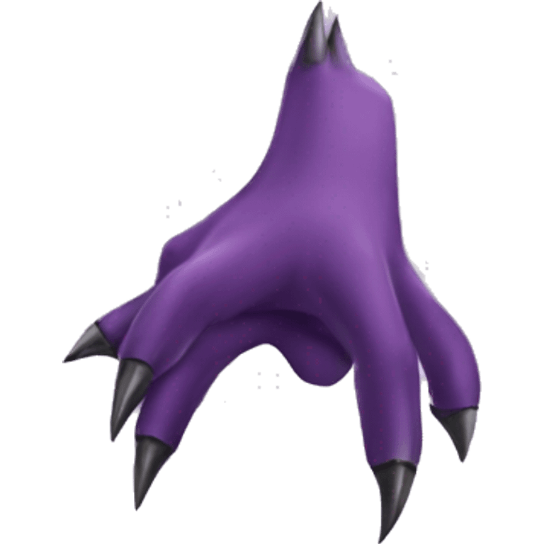 the claws of the cat are purple emoji