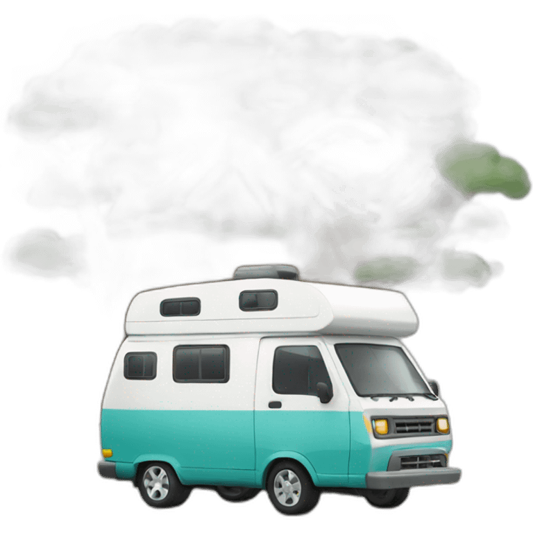 Camping car multicolor emoji