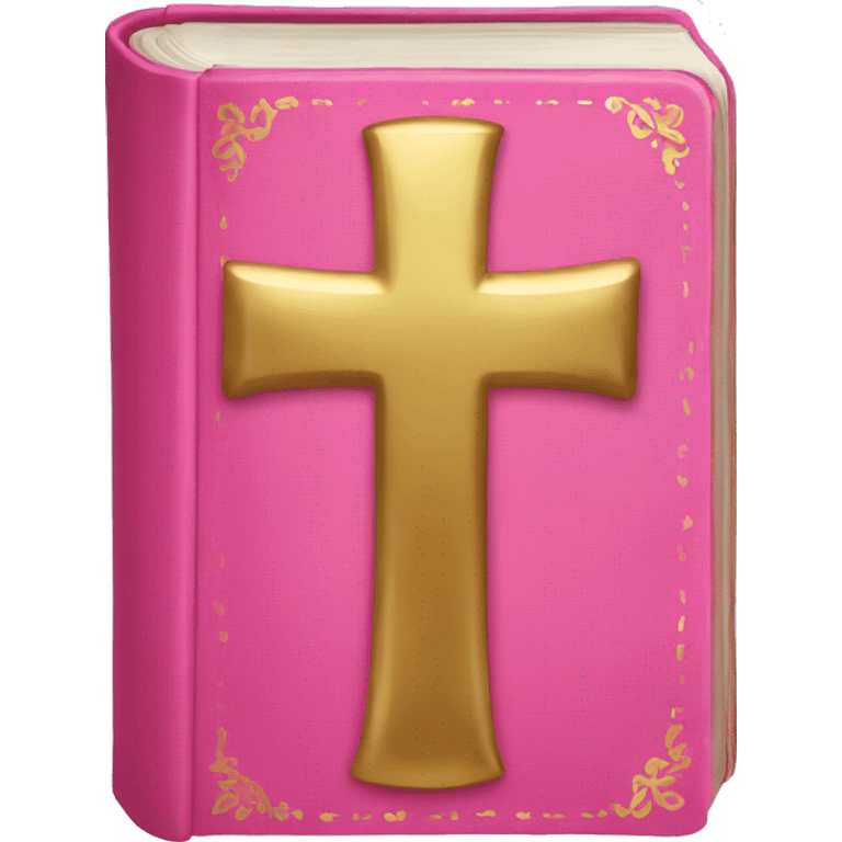 A pink and gold bible emoji