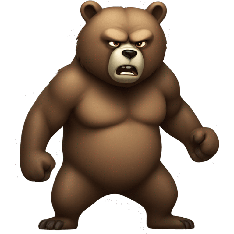 bear angry full body emoji