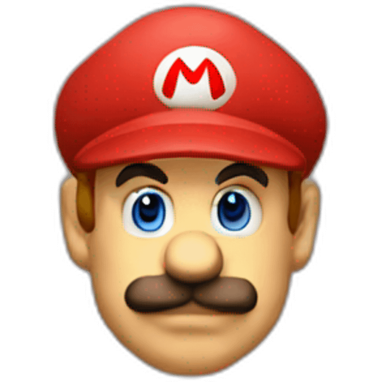 Mario bros head red cap emoji