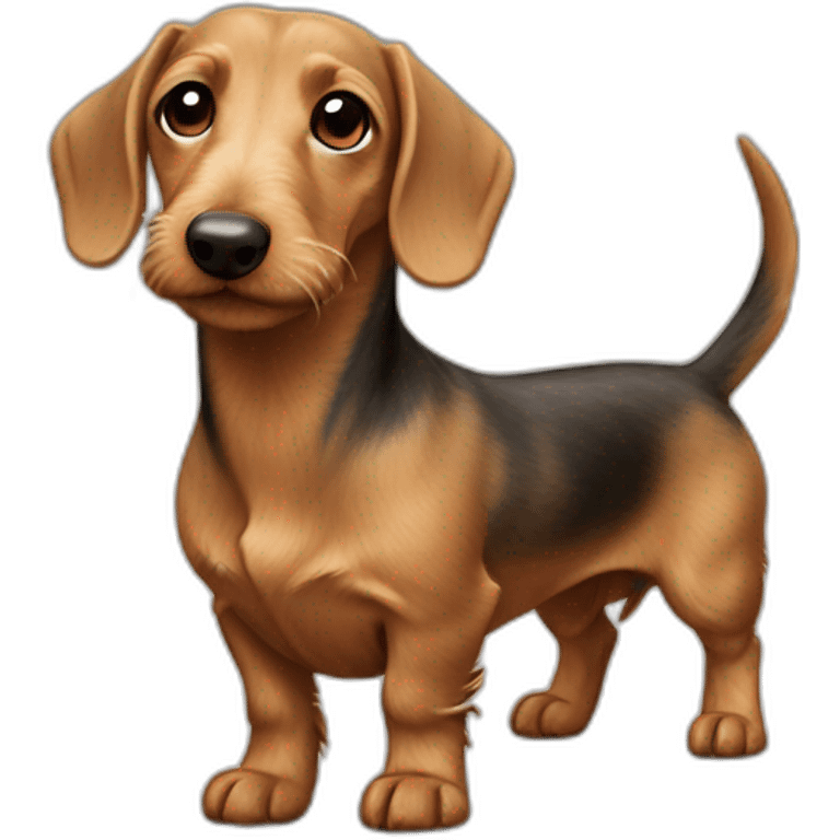 Wirehair dachshund tan emoji